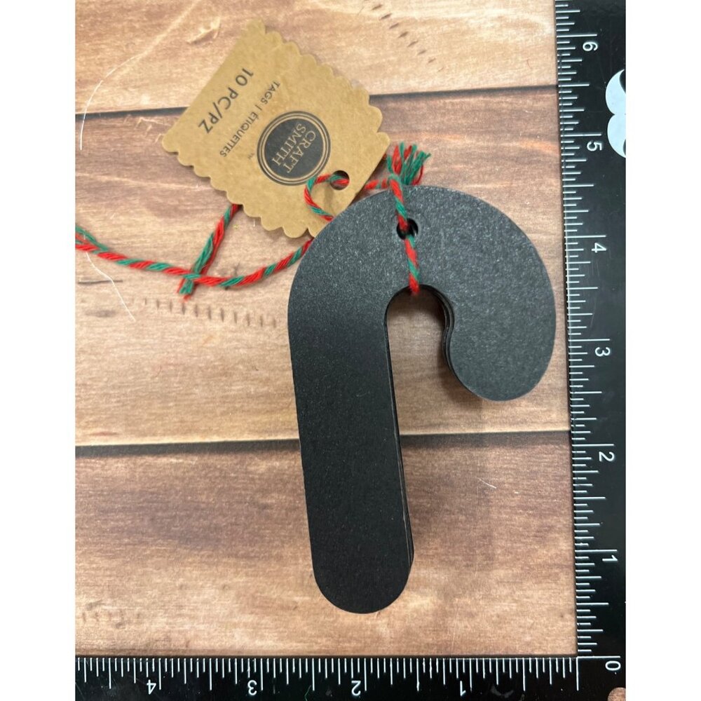 Black Craft Smith Candy Cane Tags 10 Pack MSEQ170